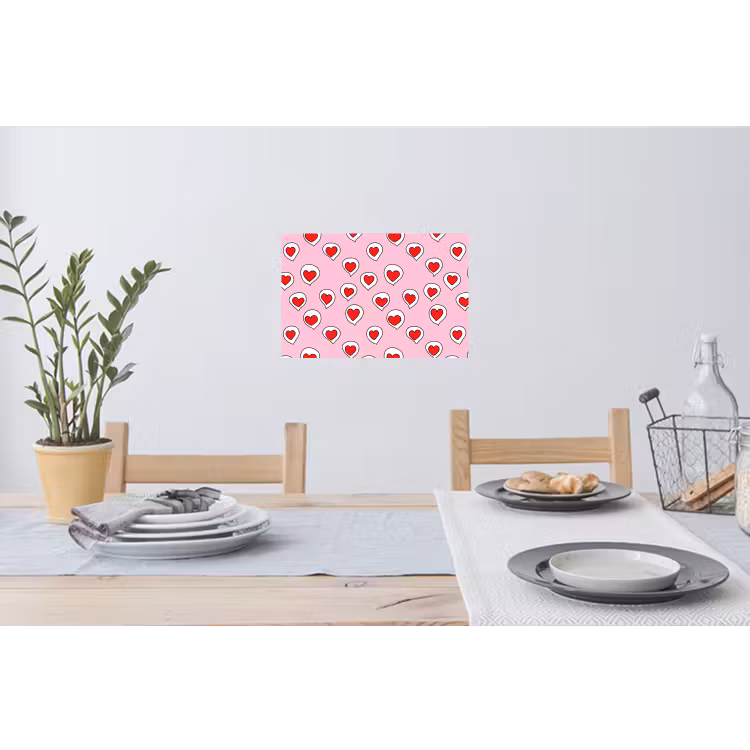 Hartjes - Patroon - Rood Muursticker klein 286 -eettafel
