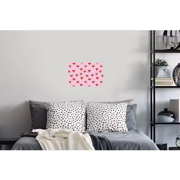 Hartjes - Patroon - Rood Muursticker klein 286 -slaapkamer