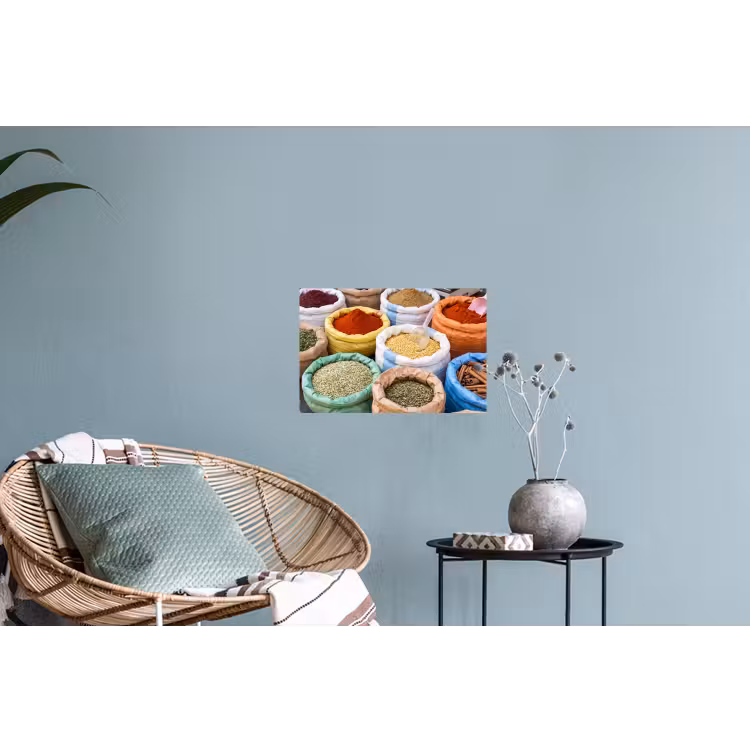 Wall Sticker - Herbs - Bags - Market - Kruiden - Zakken - Markt Muursticker klein