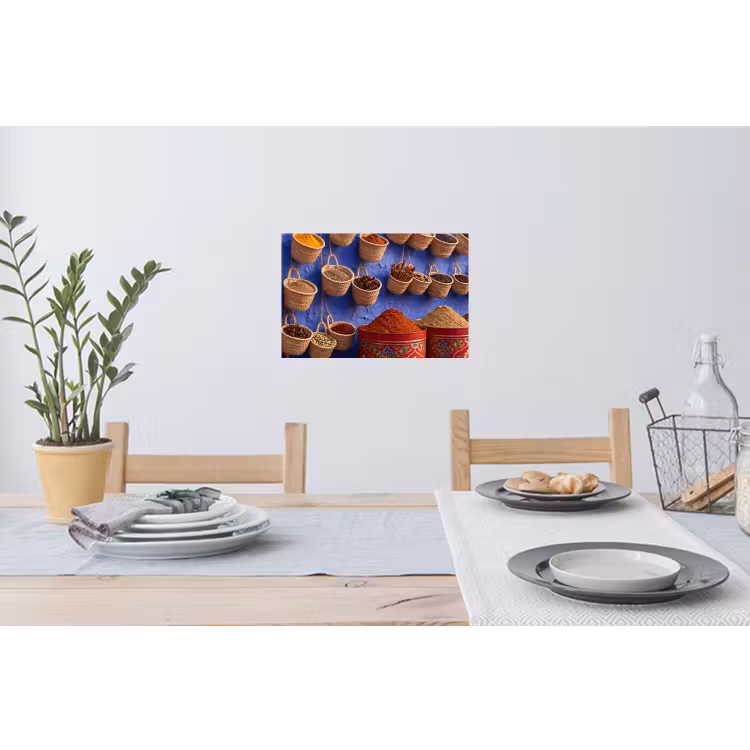 Wall Sticker - Herbs - Baskets - Market - Kruiden - Manden - Markt Muursticker klein