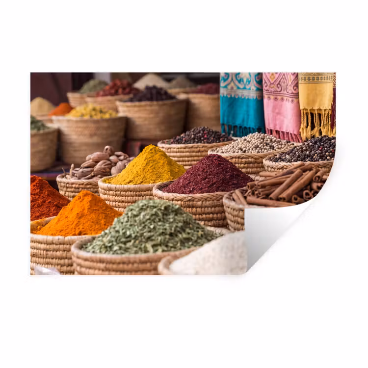 Wall Sticker - Herbs - Baskets - Oriental - Kruiden - Manden - Oosters Muursticker klein