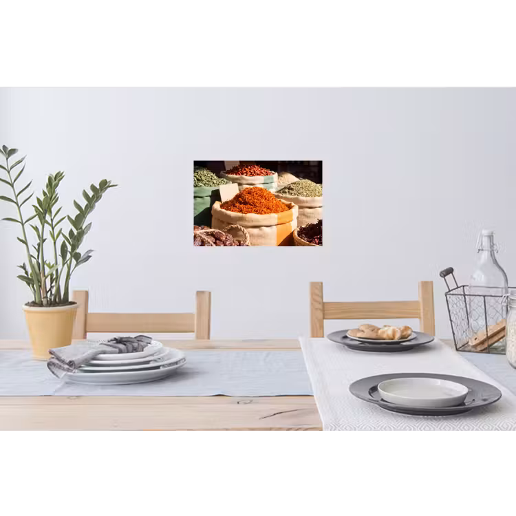 Wall Sticker - Herbs - Market - Colorful - Kruiden - Markt - Kleurrijk Muursticker klein