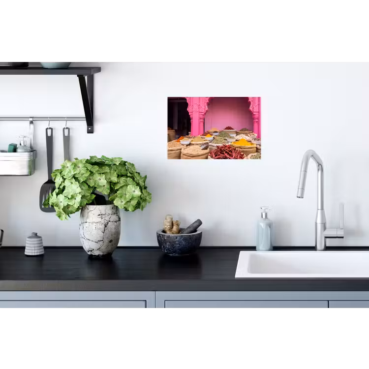 Wall Sticker - Herbs - Market - Pink - Kruiden - Markt - Roze Muursticker klein