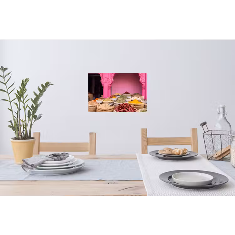 Wall Sticker - Herbs - Market - Pink - Kruiden - Markt - Roze Muursticker klein