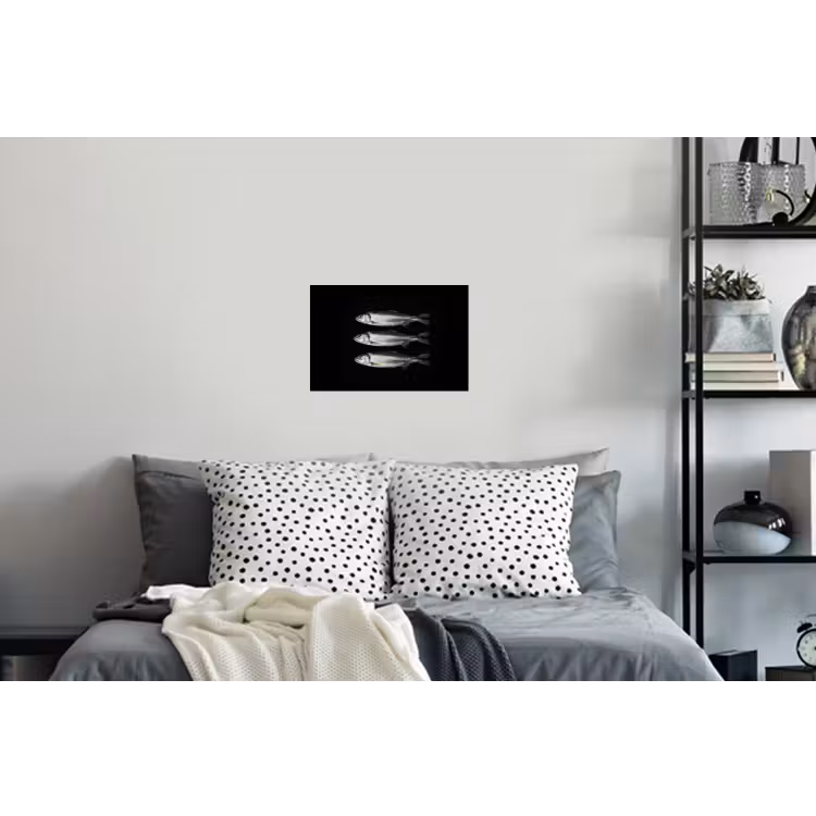 Haring - Vissen - Zwart Muursticker klein -slaapkamer