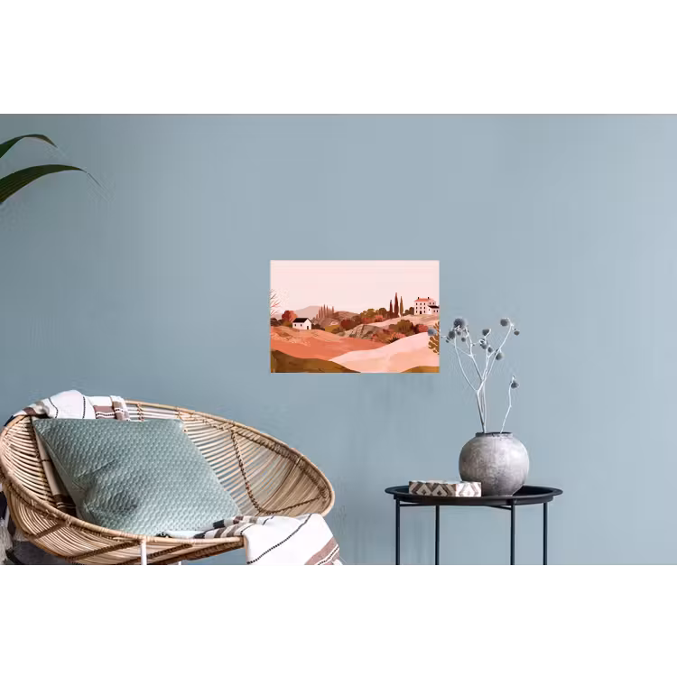 Heuvellandschap - Grafisch - Terracotta Muursticker klein -plant