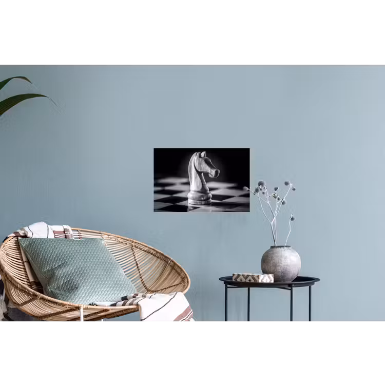 Paard - Hout - Schaalbord - Zwart Muursticker klein -plant