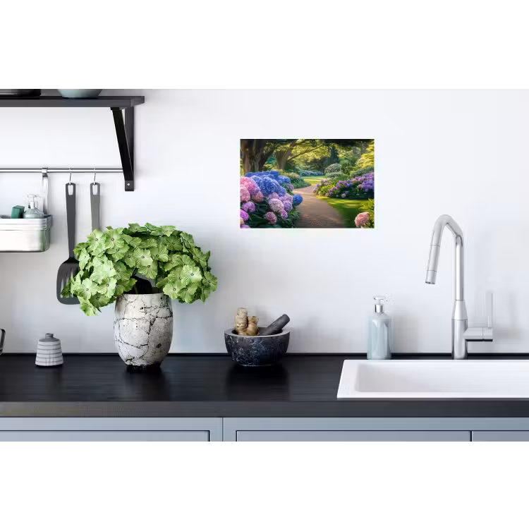 Hortensia- Park - Pad Muursticker klein -keuken