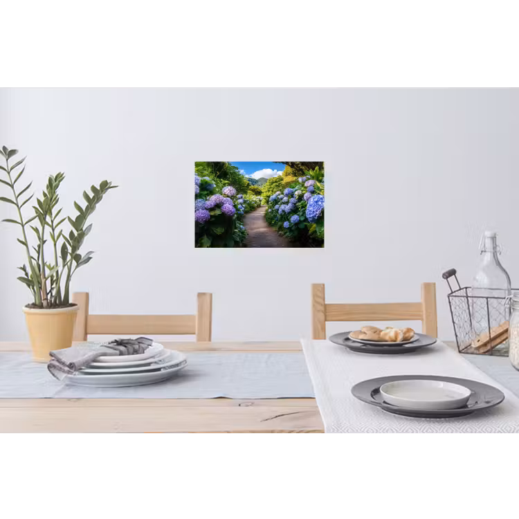 Hortsensia - Pad - Bloemen Muursticker klein -eettafel