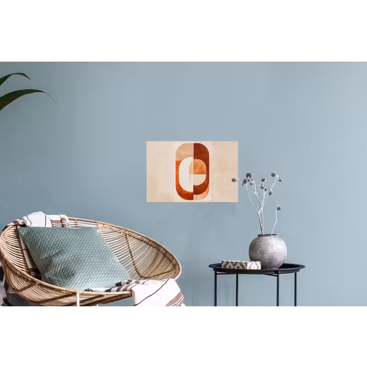 Illustratie - Abstract - Vormen - Rood Muursticker klein -plant