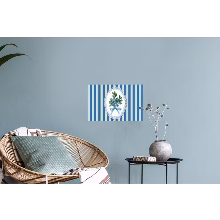 Illustratie - Bessen - Blauw - Strepen Muursticker klein -plant