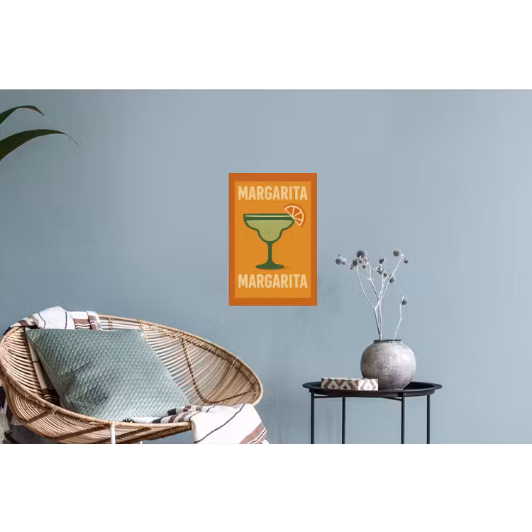 Illustratie - Margarita - Sinaasappelschijf - Oranje Muursticker klein -plant