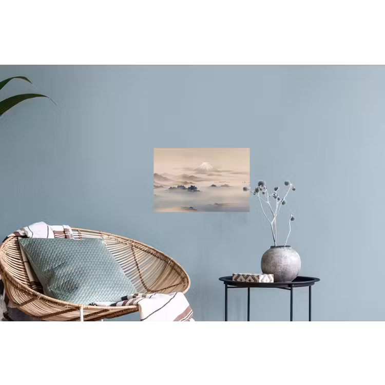 Japans - Landschap - Beige Muursticker klein -plant