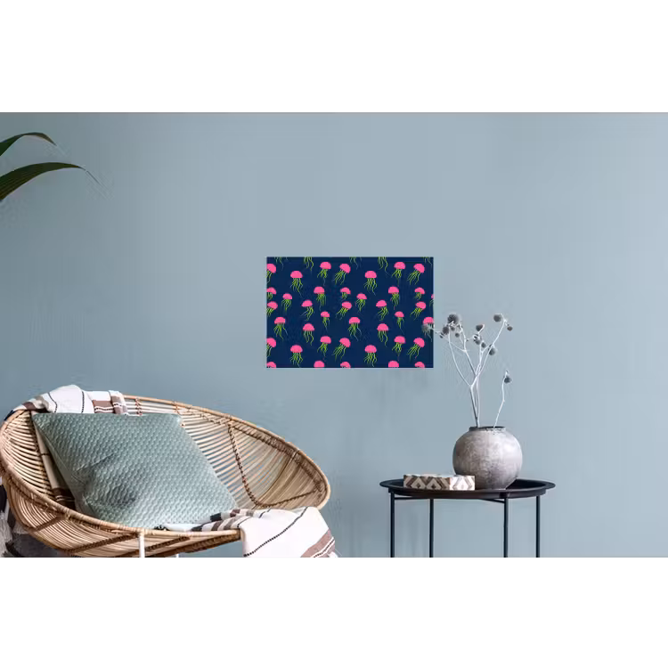 Kwallen - Diepzee - Neon Muursticker klein 286 -plant