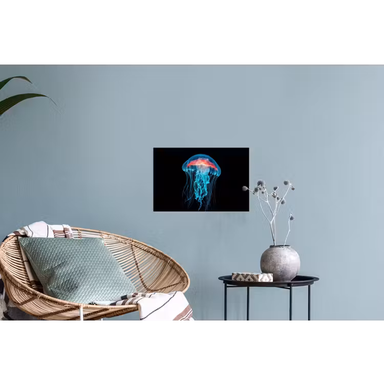 Kwal - Tentakels - Blauw - Licht Muursticker klein -plant