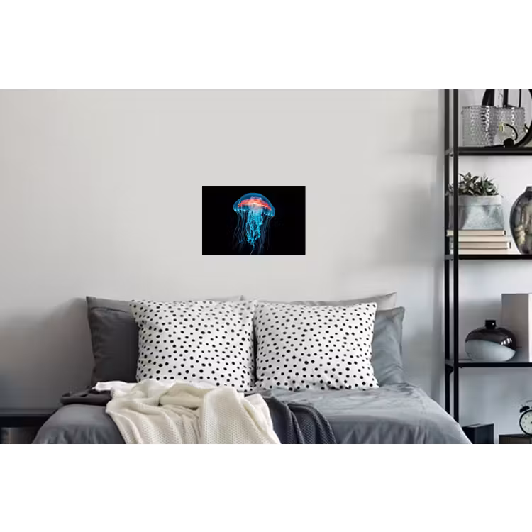 Kwal - Tentakels - Blauw - Licht Muursticker klein -slaapkamer