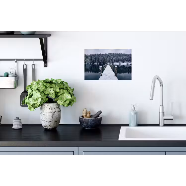 Steiger - Meer - Sneeuw - Bergen - Rustgevend Muursticker klein -keuken