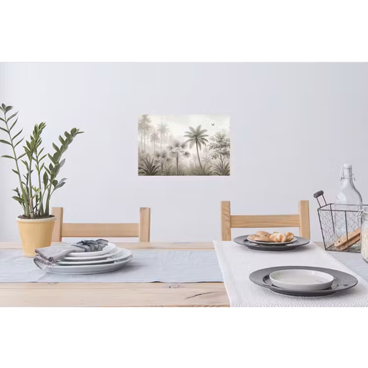 Jungle - Palmbomen - Natuur Muursticker klein -eettafel