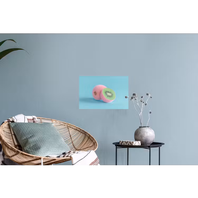 Kiwi - Blauw - Surrealistisch Muursticker klein -plant