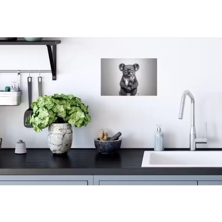 Koala - Bril - Toilet Muursticker klein -keuken