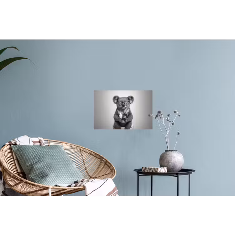 Koala - Bril - Toilet Muursticker klein -plant