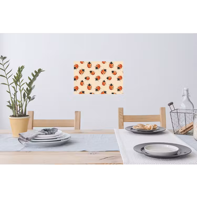 Lieveheersbeestjes - Patroon - Rood Muursticker klein 286 -eettafel