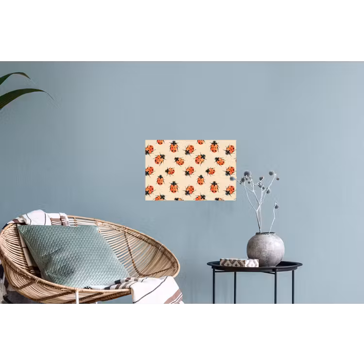 Lieveheersbeestjes - Patroon - Rood Muursticker klein 286 -plant