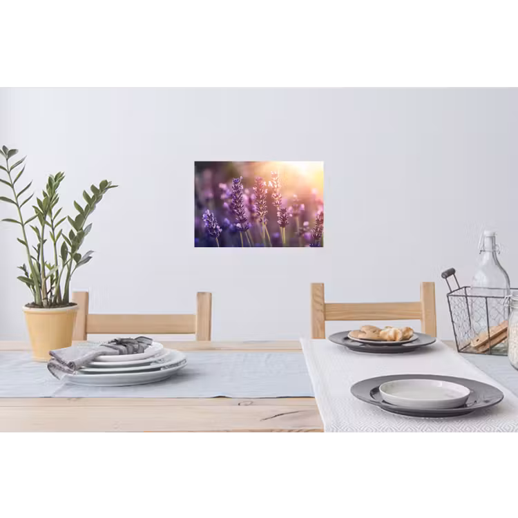 Lavendelbloemen - Paars - Zonlicht Muursticker klein -eettafel