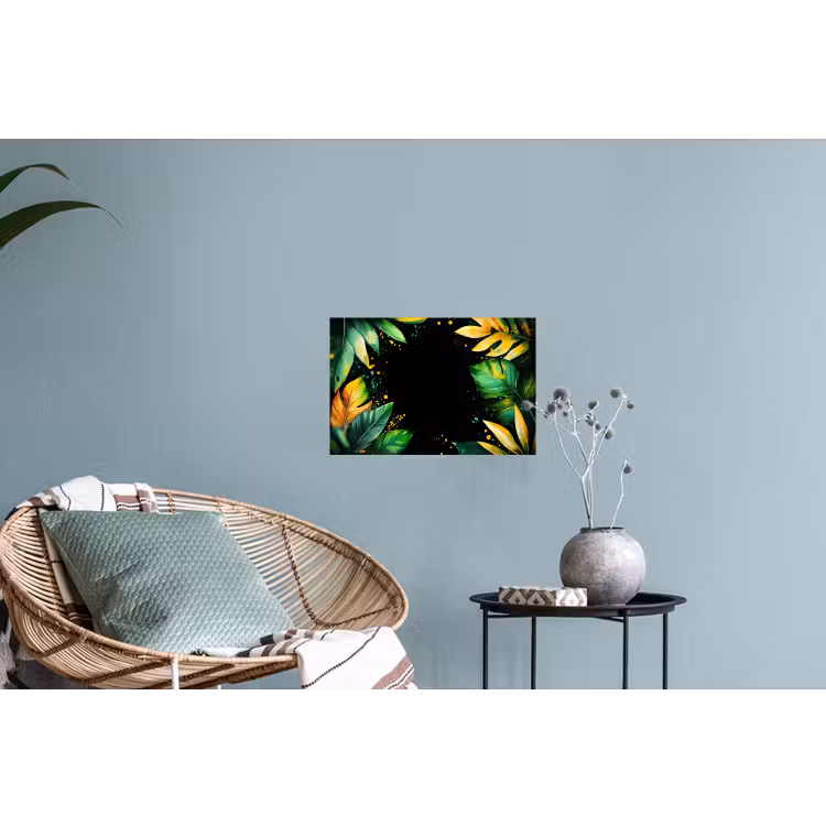 Bladeren - Groen - Geel - Verf - Jungle Muursticker klein -plant