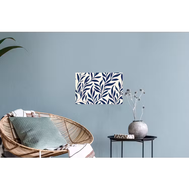 Bladeren - Klimop - Donkerblauw Muursticker klein -plant