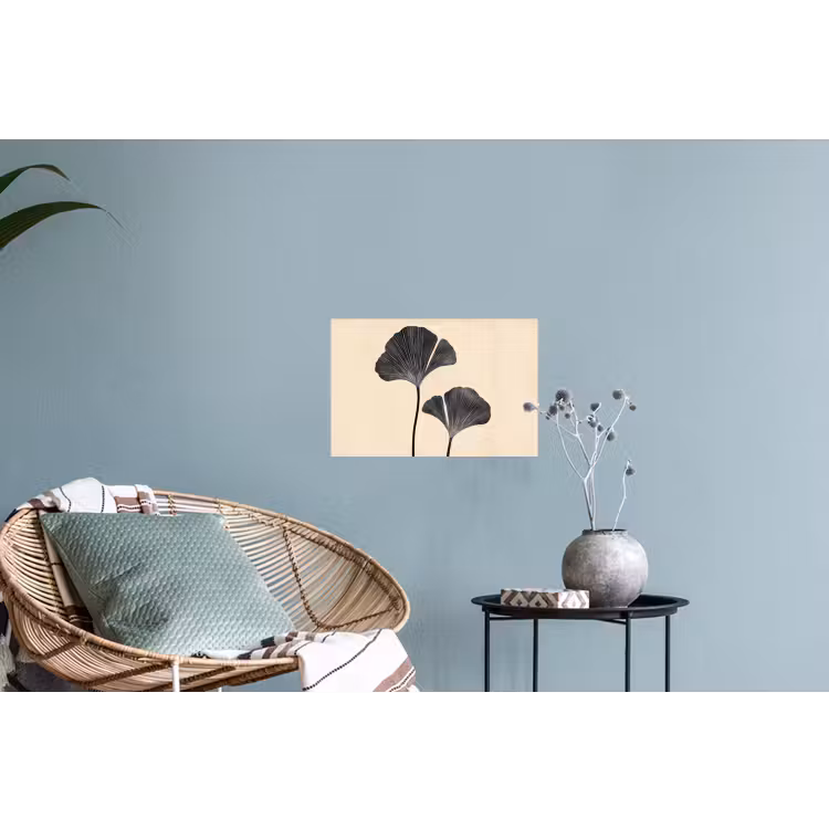 Bladeren - Minimalistisch - Zwart Muursticker klein -plant