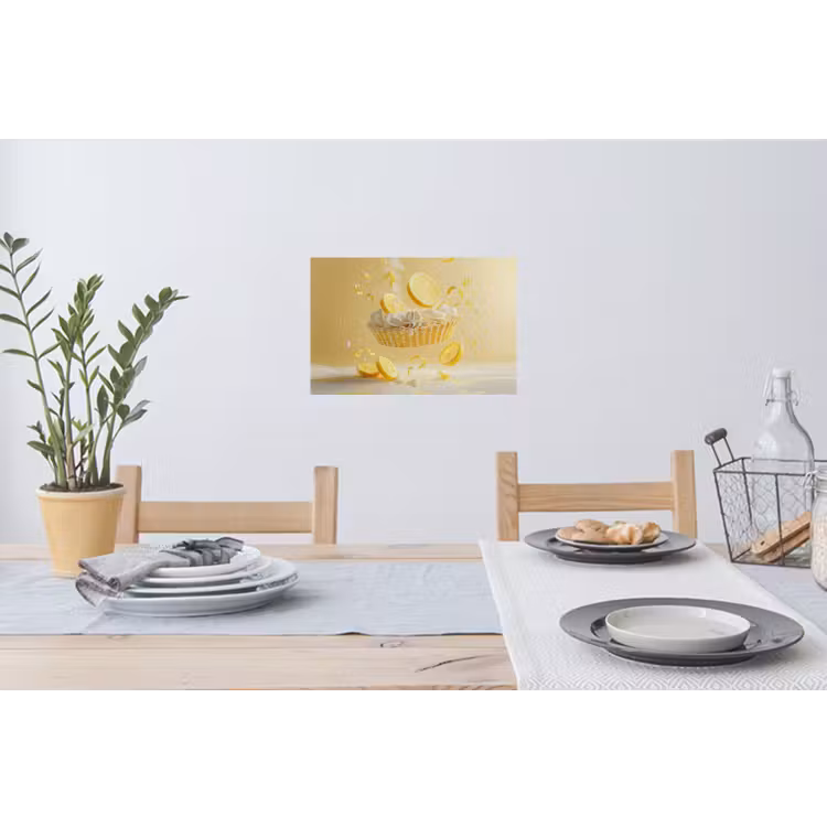 Citroen - Taart - Eten - Geel Muursticker klein -eettafel