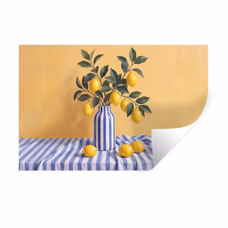 Wall Sticker - Lemon - Still Life - Modern - Citroen - Stilleven - Modern Muursticker klein