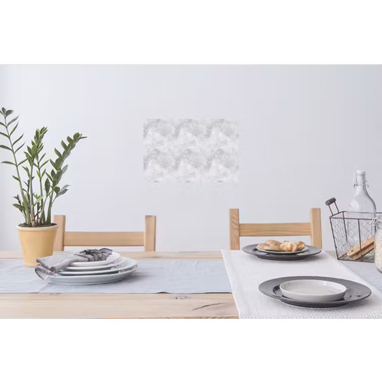 Lichtgrijs - Ruw - Subtiel Muursticker klein 286 -eettafel