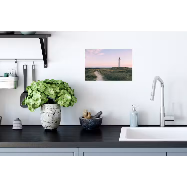 Vuurtoren - Duinlandschap - Zee Muursticker klein -keuken