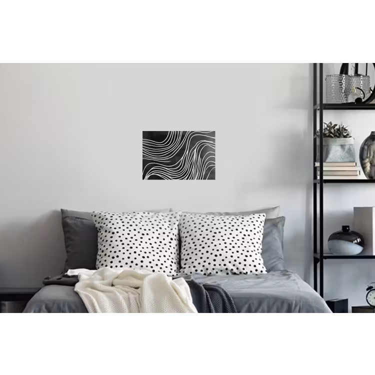 Lijnen - Patroon - Abstract - Wit Muursticker klein -slaapkamer