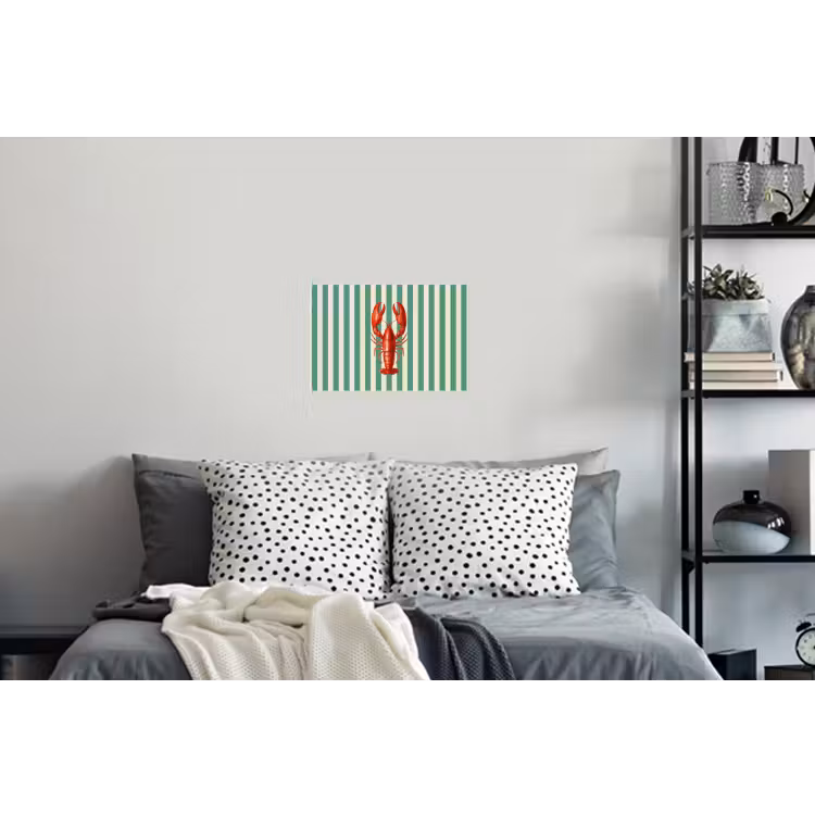 Kreeft - Strepen - Realistisch - Zomers Muursticker klein -slaapkamer