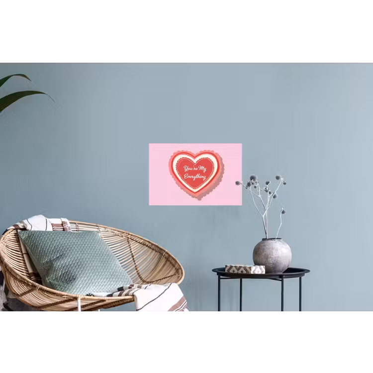 Liefde - Hart - Valentijn Muursticker klein -plant
