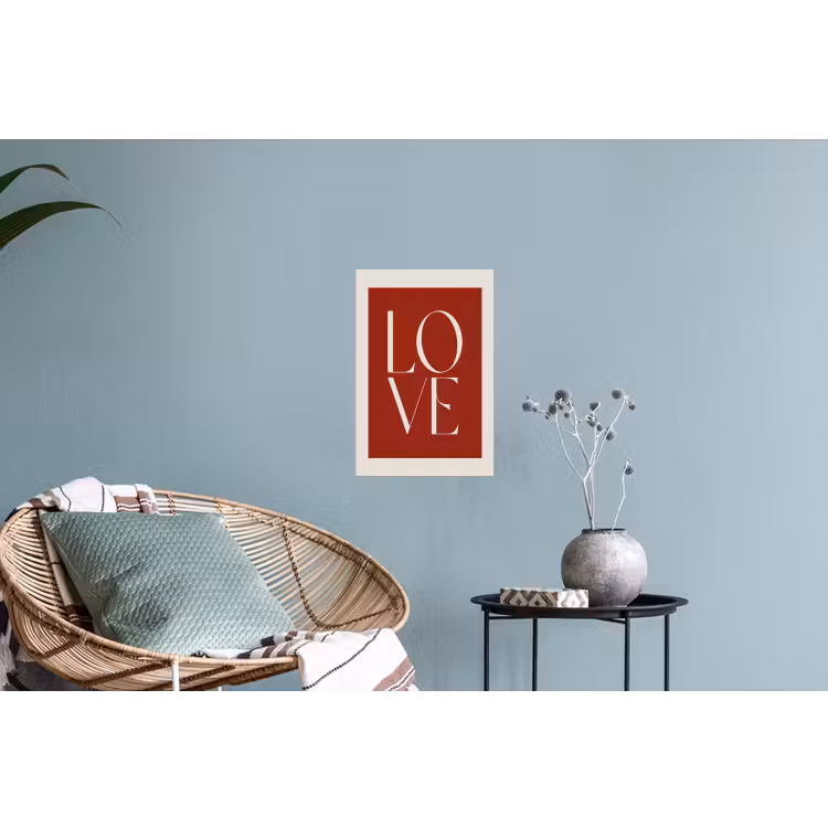 Love - Rood - Minimalistisch Muursticker klein -plant
