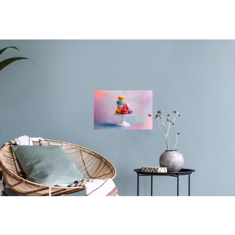Macarons - Schaal - Pastel - Kleurrijk Muursticker klein -plant
