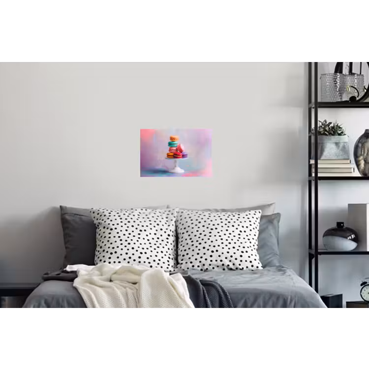 Macarons - Schaal - Pastel - Kleurrijk Muursticker klein -slaapkamer