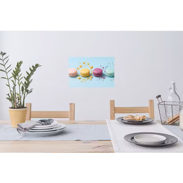 Macarons - Kleurrijk - Pastel Muursticker klein -eettafel