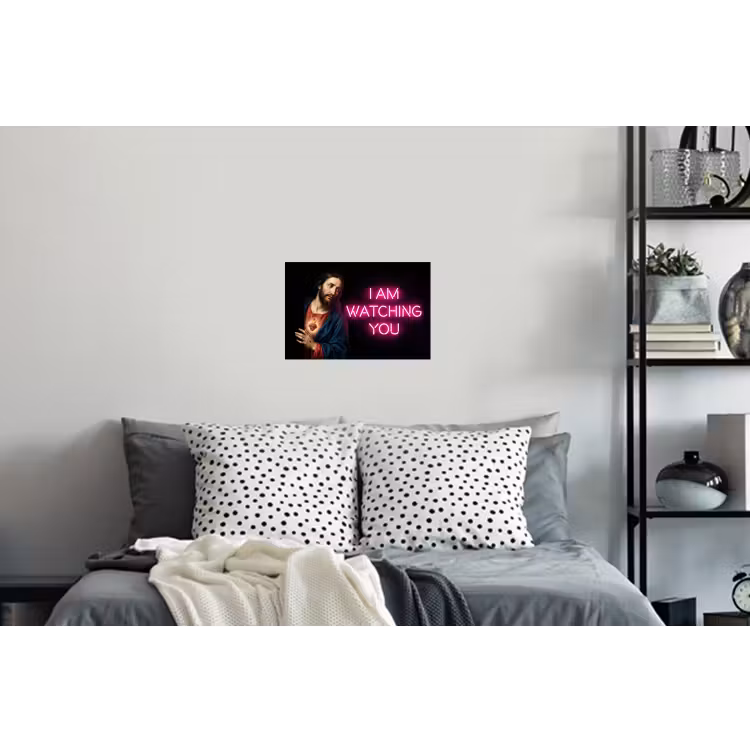 Man - Tekst - Neon Muursticker klein -slaapkamer