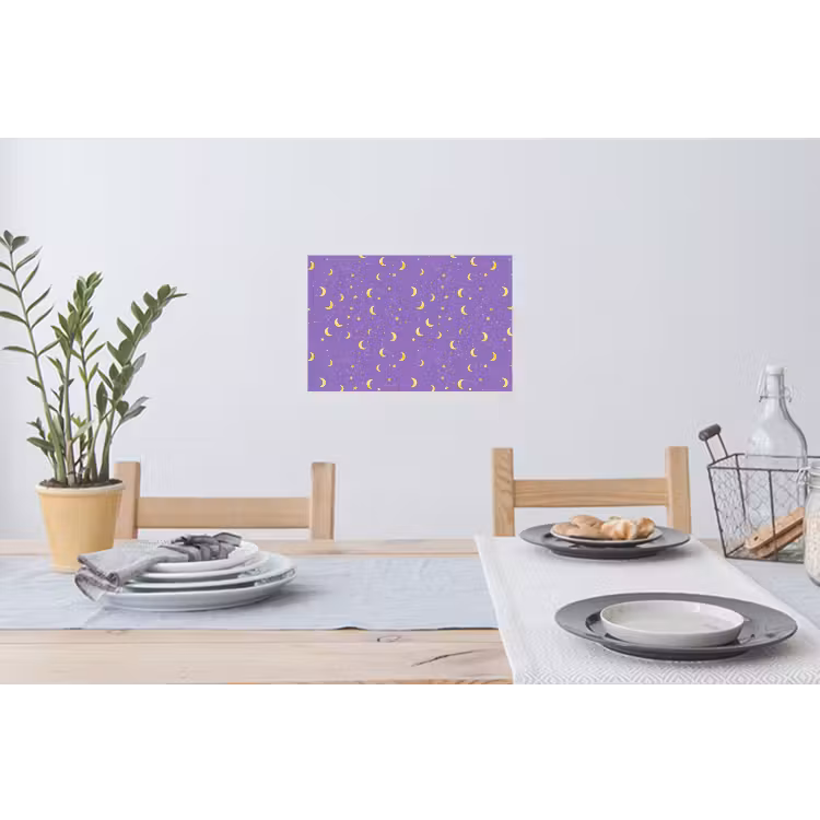 Manen - Sterren - Paars Muursticker klein 286 -eettafel