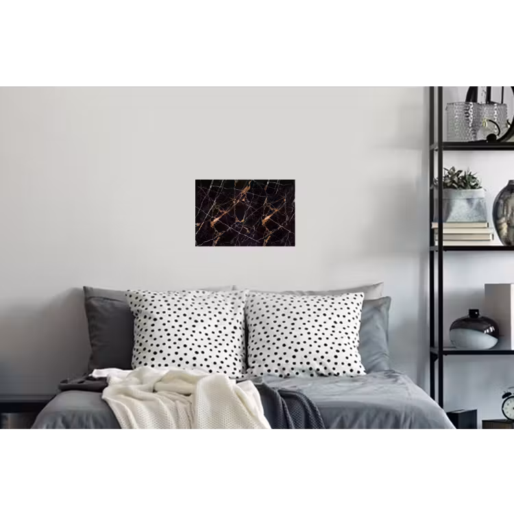 Marmer - Goud - Abstract - Zwart Muursticker klein -slaapkamer
