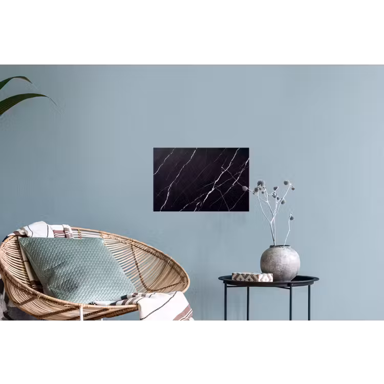 Marmer - Patroon - Abstract - Modern - Zwart Muursticker klein -plant