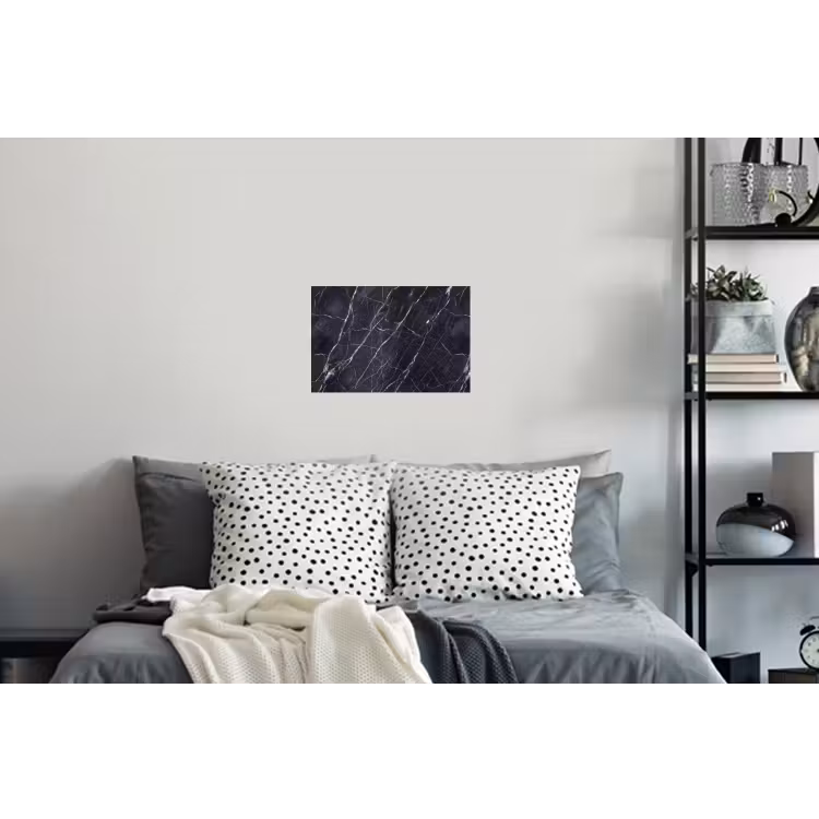 Marmer - Patroon - Modern - Zwart - Wit Muursticker klein -slaapkamer