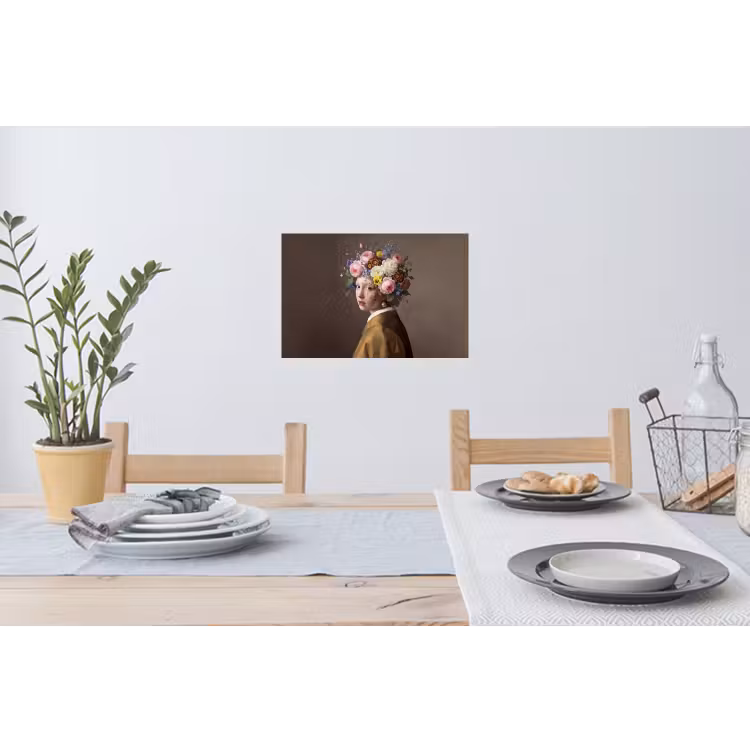 Meesterwerk -  Modern - Kleurrijk Muursticker klein -eettafel