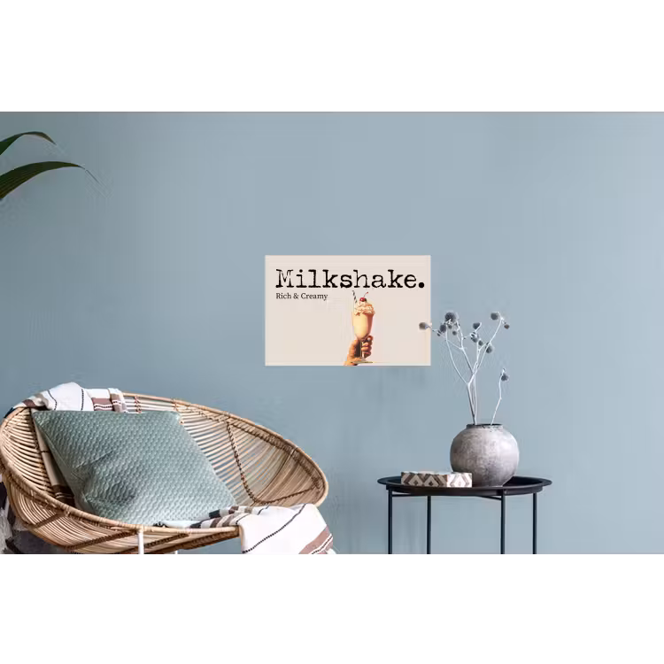 Milkshake - Kers - Rietje Muursticker klein -plant