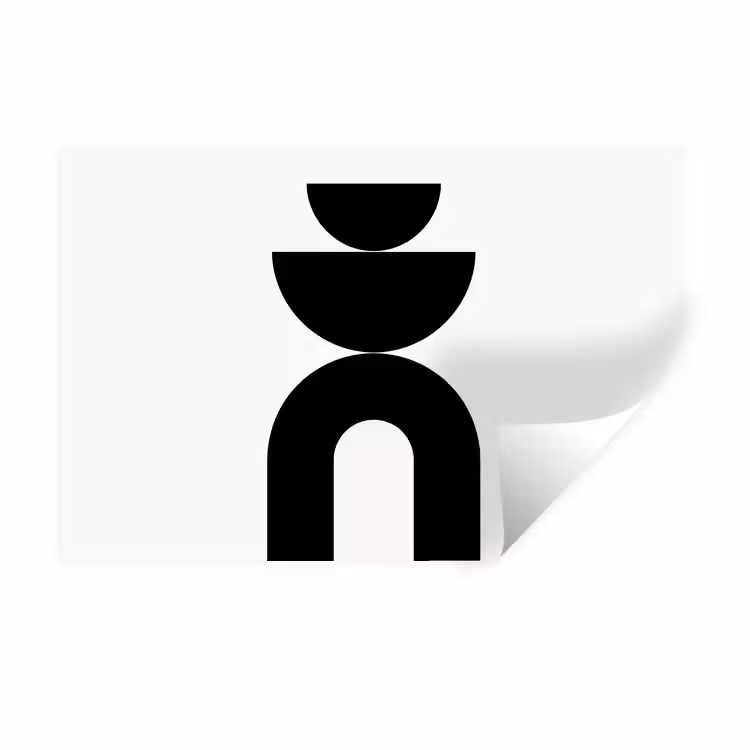 Wall Sticker - Minimalist - Art - White - Minimalistisch - Kunst - Wit Muursticker klein